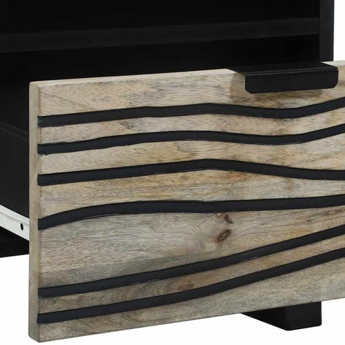 Szafka Nocna z szufladą 2 pcs Biały i czarny 40 x 33 x 46 cm na Arena.pl