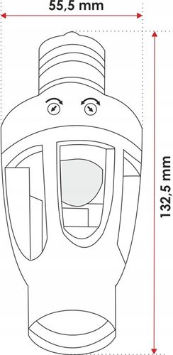 OPRAWKA ŻARÓWKI E27 Z CZUJNIKIEM RUCHU ZMIERZCHU PIR LED DO LAMPY na Arena.pl