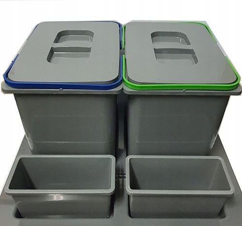 Pojemnik na odpady PRAKTIKO 60 podwójny (2x15l) tworzywo sztuczne na Arena.pl