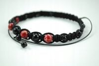 Bransoletka makrama TURMALIN JASPIS CESARSKI ochrona i energia