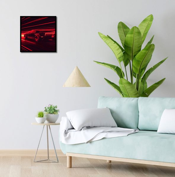 Plakat 40x40cm Prędkość w Czerwonym Neonie zdjęcie 4