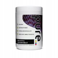 PURE KREATYNA MONOHYDRAT 500g 100 porcji 200mesh