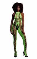 bodystocking with halterneck   green   xs/xl
