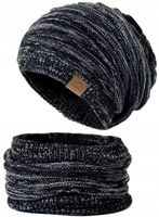 Ciepły Komplet Zimowy Czapka Komin Na Zimę