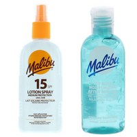Malibu SPF15 Wodoodporny Spray 200ml + Żel Po Opalaniu 100ml