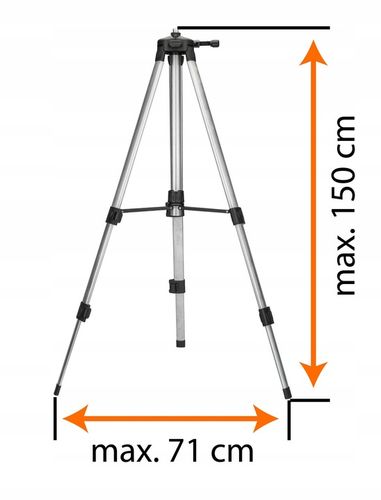 STATYW TRIPOD DO POZIOMICY NIWELATORA APARATU 1,5m na Arena.pl