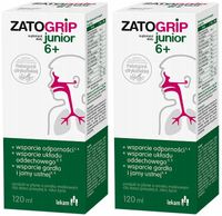 Zatogrip Junior Czarny Bez Pelargonia Afrykańska Wspiera Odpornosć 120 ml