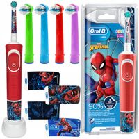 SZCZOTECZKA ELEKTRYCZNA DLA DZIECI ORAL-B VITALITY SPIDERMAN + DODATKI