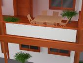 OSŁONA BALKONOWA MATA NA BARIERKĘ EKONOMICZNA BIAŁA 5X1M