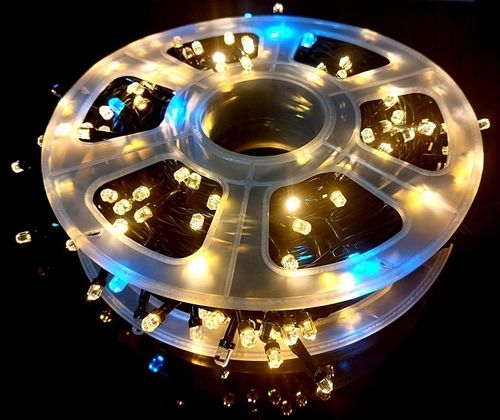 LAMPKI CHOINKOWE Z FLESZEM BIAŁE CIEPŁE Z BIAŁYM ZIMNYM FLESZEM - 50 M na Arena.pl