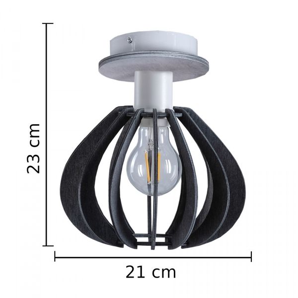 Lampa sufitowa 1xE27 NICOLETA GREY 830 zdjęcie 3