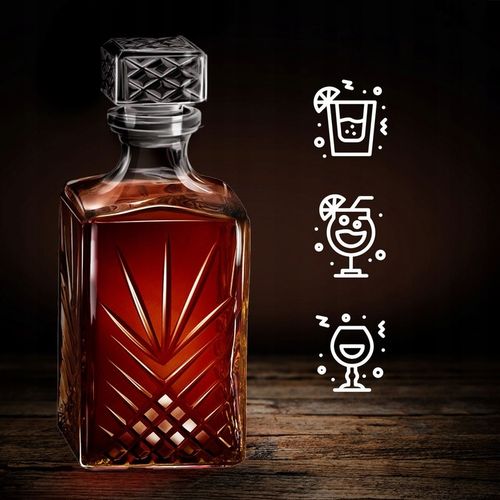 Karafka 6 Szklanek Zestaw do Whisky z Grawerem Prezent na Urodziny Imieniny na Arena.pl