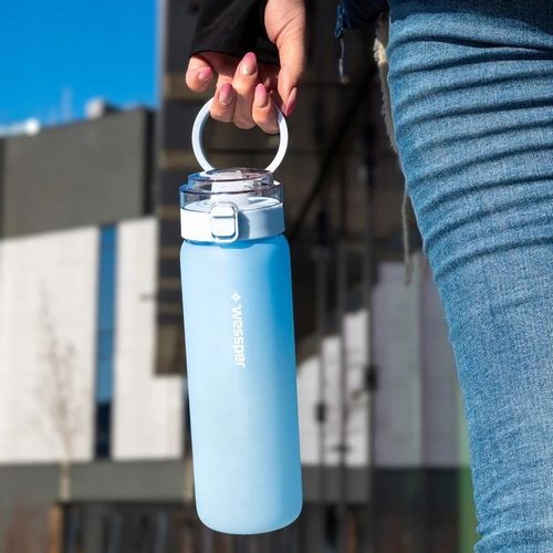 Wessper ActiveMax Clarti Glass Błękitna szklana butelka filtrująca 0,68l na Arena.pl