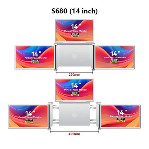 Monitory do laptopa Extralink Triple Screen S680 14" Full HD IPS na Arena.pl