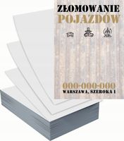 Ulotki A4 reklamowe firmowe 1000szt różne wzory ZŁOMOWANIE POJAZDÓW