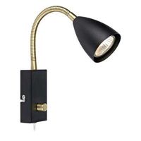Kinkiet LAMPA ścienna CIRO 106589 Markslojd regulowana OPRAWA metalowy reflektorek na peszlu czarny