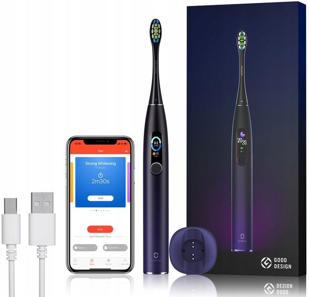 OCLEAN X Pro szczoteczka soniczna do zębów fiolet zdjęcie 1