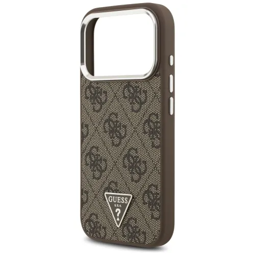 etui guess 4g triangle logo magsafe na iphone 17 pro - brązowe na Arena.pl
