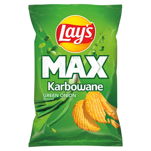 Lay's Max Chipsy ziemniaczane karbowane o smaku zielonej cebulki 120 g na Arena.pl