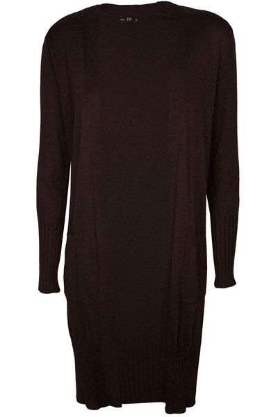 F&F Długa Narzuta Open Front Palisander - 34 / XS zdjęcie 1