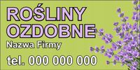 BANER OCZKOWANY reklamowy 100x50 cm różne wzory ROŚLINY OZDOBNE