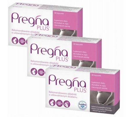 PREGNA PLUS 30 kaps. WITAMINY DLA KOBIET W CIĄŻY 3x zdjęcie 1