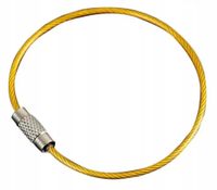 Breloczek metalowa pętla do kluczy W OPLOCIE PCV pętelka linka do samochodu