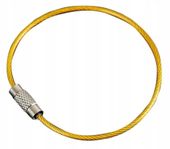 Breloczek metalowa pętla do kluczy W OPLOCIE PCV pętelka linka do samochodu