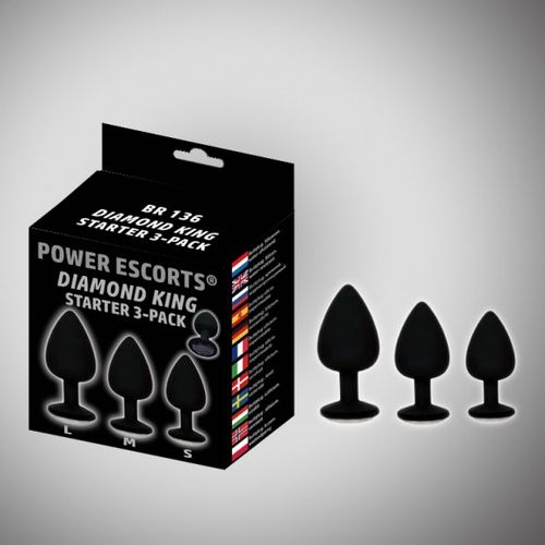 plug-3-pack silicone plug black with pink stone na Arena.pl