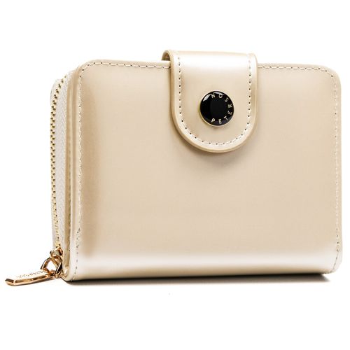 mały portfel damski ze skóry ekologicznej na zatrzask i suwak - peterson na Arena.pl