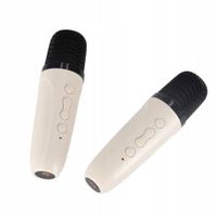 Zestaw do karaoke głośnik Bluetooth LED RGB 2 mikrofony USB