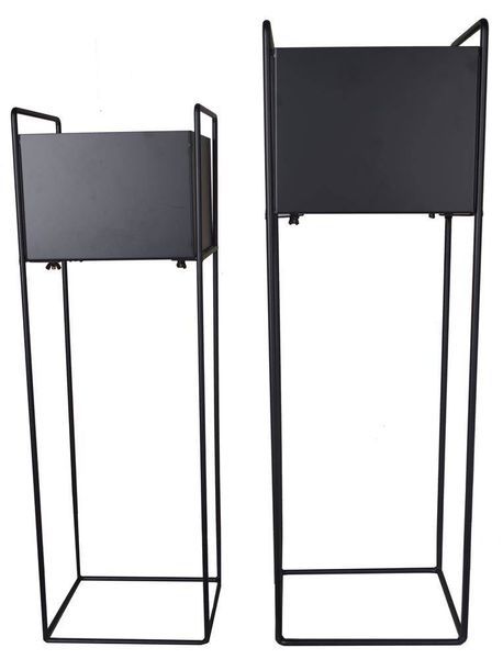 Kpl. 2 donic metalowych czarnych zdjęcie 1