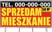 BANER REKLAMOWY 300x150cm oczkowany projekt w cenie SPRZEAM MIESZKANIE