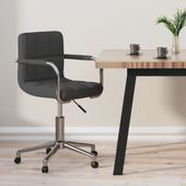 Obrotowe krzesło biurowe, ciemnoszare, tapicerowane tkaniną