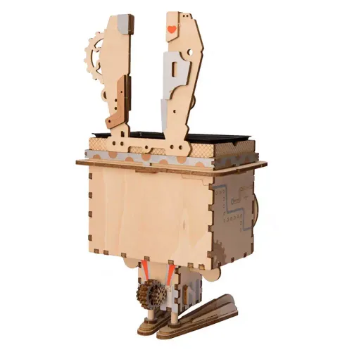 Puzzle 3D. Drewniana doniczka, królik na Arena.pl