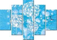 105CM 150CM ZEGAR 5 ELEM DMUCHAWCE ABSTRAKCYJNYM BŁĘKITNYM TLE DRUK OBRAZ