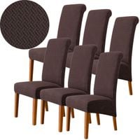 6X POKROWIEC NA KRZESŁO JODEŁKA CZEKOLADOWY BRĄZ
