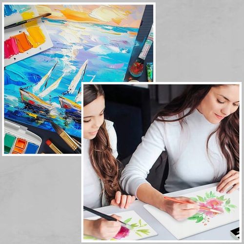 PŁÓTNO MALARSKIE DO MALOWANIA PODOBRAZIE BAWEŁNIANE 10szt 30x40 cm zestaw na Arena.pl