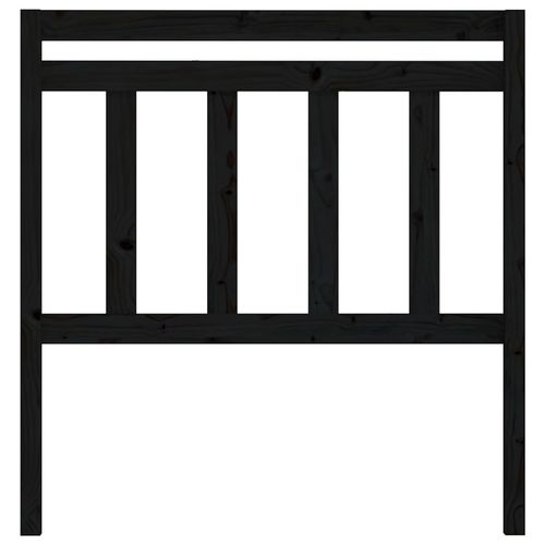 Wezgłowie łóżka, czarne, 96x4x100 cm, lite drewno sosnowe na Arena.pl