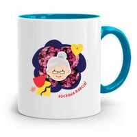 Kubek Błękitny Dzień Babci Mojej Kochanej Prezent Z Nadrukiem Ze Zdjęciem