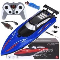 Motorówka Wyścigowa Łódź Łódka Zdalnie Sterowana Wyścigówka - Niebieska