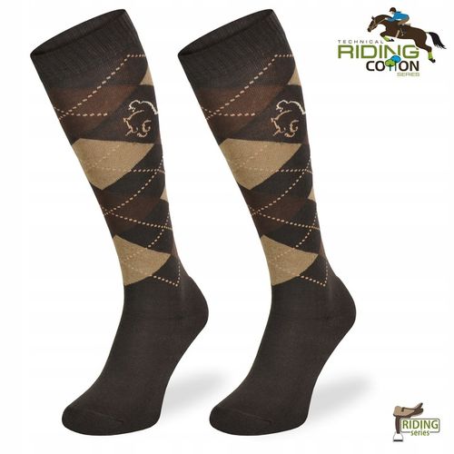 Klasyczne skarpety jeździeckie Comodo romby 39-42 na Arena.pl