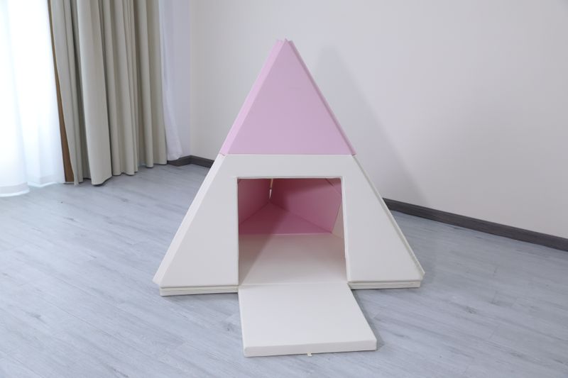 namiot tipi 3w1 - biało-różowy zdjęcie 9