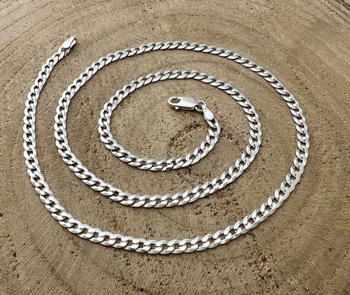 Łańcuszek męski srebrny pancerka 4 mm 55 cm srebro 925 dedykacja na prezent na Arena.pl