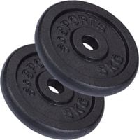 ZESTAW OBCIĄŻEŃ 2x 5 KG ŻELIWNE TALERZE OBCIĄŻENIA KRĄŻKI 10 KG