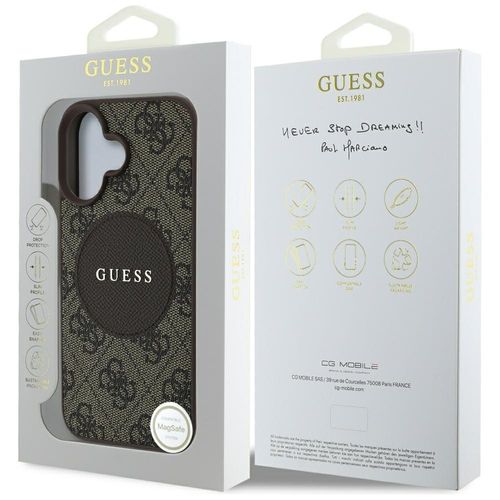 etui guess 4g circle classic logo        magsafe do iphone 16 brązowy na Arena.pl