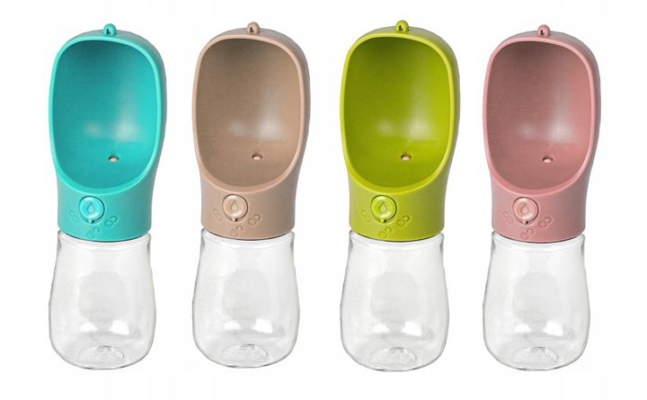 BUTELKA DLA PSA 350ml - KOLORY - Bidon na wodę dla psa poidło zdjęcie 2