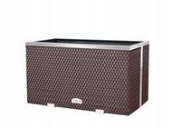 Donica ogrodowa rattanowa 70x38x40 Ciemny brąz