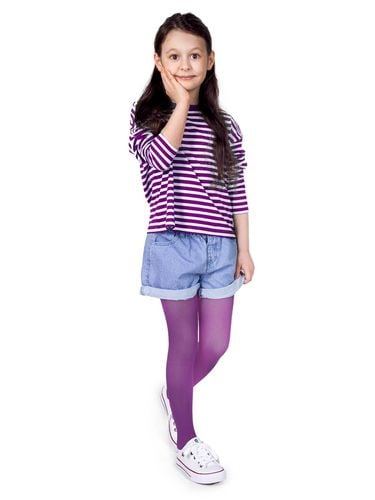 Rajstopy dziecięce mikrofibra gładkie fioletowe II 40 DEN 92-98 YOCLUB na Arena.pl