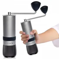 RĘCZNY MŁYNEK DO MIELENIA ROZDRABNIANIA ZIAREN KAWY Z REGULACJĄ STALOWY